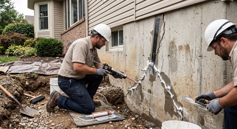 Cracked Foundation Repair in Dunkirk, MD