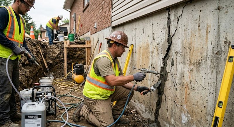 Cracked Foundation Repair in Huntingtown, MD