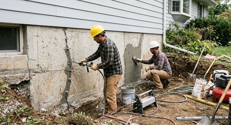 Cracked Foundation Repair in Rockville, MD