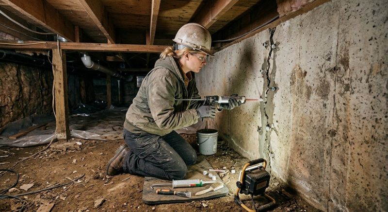 Cracked Foundation Repair in Springfield, VA