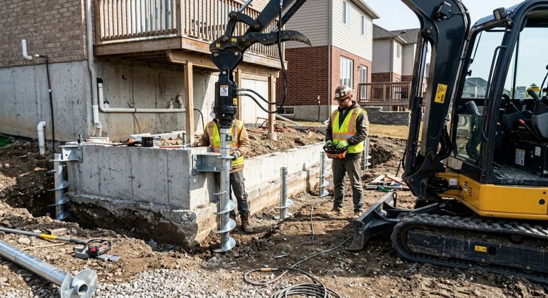 Helical Pile Installation in Fort Washington, MD