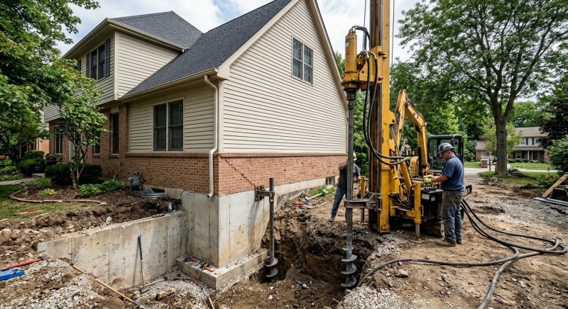 Helical Pile Installation in Fort Washington, MD