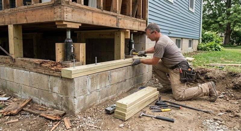 House Foundation Repair in Woodbridge, VA